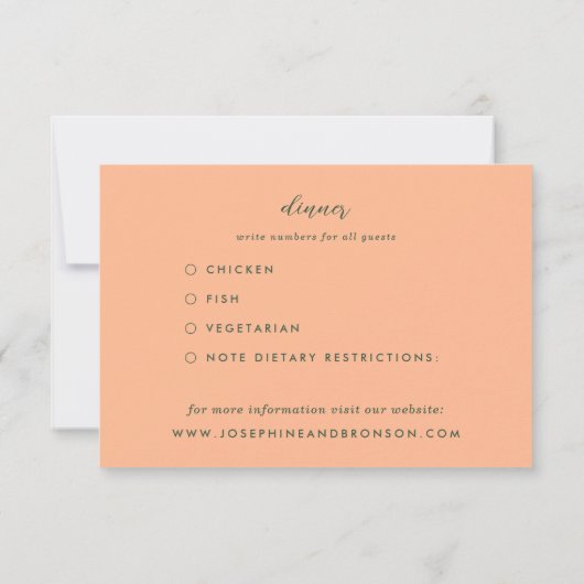 Skizzierte Blume Blätter Greenery Sage Wedding RSVP Karte (Rückseite)