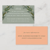 Skizzierte Blume Blätter Grünflächen Details Begleitkarte (Vorne/Hinten)