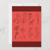 Skizzierte Blume Einladung (Vorderseite)