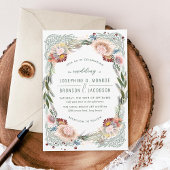 Skizzierte Blume Einzigartige Einladung zur White 