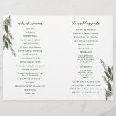 Skizzierte Blume Einzigartiges Boho Hochzeitsprogr (Rückseite)