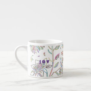 Skizzierte Blume Espressotasse