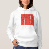 Skizzierte Blume Hoodie (Vorderseite)