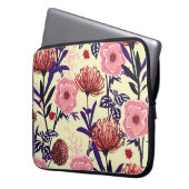 Skizzierte Blume in hellen Farben nahtlos p Laptopschutzhülle (Vorderseite Links)