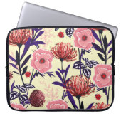 Skizzierte Blume in hellen Farben nahtlos p Laptopschutzhülle (Vorderseite)