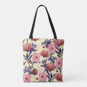 Skizzierte Blume in hellen Farben nahtlos p Tasche (Rückseite)