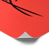 Skizzierte Blume Poster (Ecke)