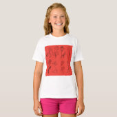 Skizzierte Blume T-Shirt (Vorne ganz)