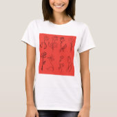 Skizzierte Blume T-Shirt (Vorderseite)