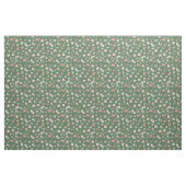 Skizzierte Blumen auf Grün Stoff (Fat Quarter (45,7 x 55,9 cm))