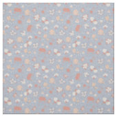 Skizzierte Blumen auf Hellblau Stoff (Muster)