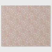 Skizzierte Blumen auf Hellbraun Geschenkpapier (Flach)