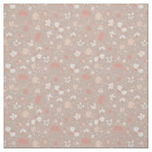 Skizzierte Blumen auf Hellbraun Stoff (Muster)