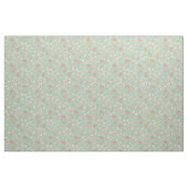 Skizzierte Blumen auf Hellgrün Stoff (Fat Quarter (45,7 x 55,9 cm))