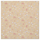 Skizzierte Blumen auf Hellorange Stoff (Muster)