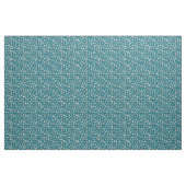 Skizzierte Blumen auf tiefem Teal Stoff (Yard (91,4 cm))