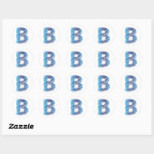 Skizzierte Buchstabe B Aufkleber (Blatt)