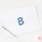 Skizzierte Buchstabe B Aufkleber (Umschlag)