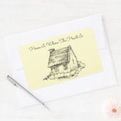 Skizzierte Hütte Rechteckiger Aufkleber (Umschlag)