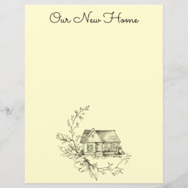 Skizzierte Hütte Scrapbook Paper oder Stationery