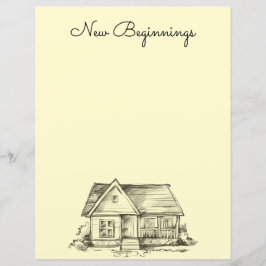 Skizzierte Hütte Scrapbook Paper oder Stationery