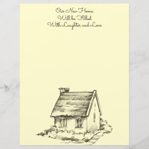Skizzierte Hütte Scrapbook Paper oder Stationery