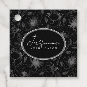 Skizzierte Kontur QR Code Grau/Blk ID939 Geschenkanhänger