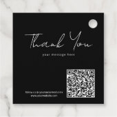 Skizzierte Kontur QR Code Gray/Wht ID939 Geschenkanhänger (Rückseite)