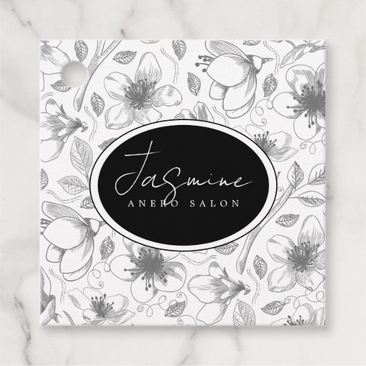 Skizzierte Kontur QR Code Gray/Wht ID939 Geschenkanhänger (Vorderseite)