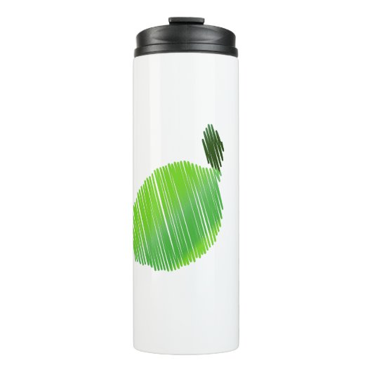 Skizzierte Limone Illustration Thermosbecher (Vorderseite)