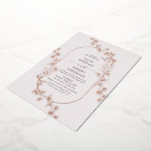 Skizzierte moderne Blumenwedelfolie Einladung (Gedreht)