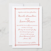 Skizzierte Rahmen Whimsical Hand Drawn Foto Hochze Einladung (Vorderseite)