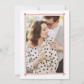 Skizzierte Rahmen Whimsical Hand Drawn Foto Hochze Einladung (Rückseite)