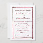 Skizzierte Rahmen Whimsical Hand Drawn Foto Hochze Einladung (Vorderseite)