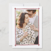 Skizzierte Rahmen Whimsical Hand Drawn Foto Hochze Einladung (Rückseite)