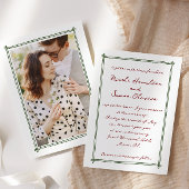 Skizzierte Rahmen Whimsical Hand Drawn Foto Hochze Einladung