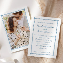 Skizzierte Rahmen Whimsical Hand Drawn Foto Hochze Einladung