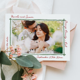 Skizzierte Rahmen Whimsical Hand Drawn Foto Hochze Save The Date