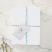 Skizzierte schwarze und weiße Geschenkanhänger (Mit Garn)