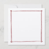 Skizzierte Skizze Rote Whimsikhandgezeichnete Hoch Einladung (Rückseite)