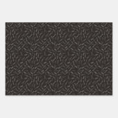 Skizzierte Tools auf schwarz Geschenkpapier Set (Vorderseite 2)