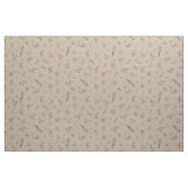 Skizzierte Wildblumen auf Hellbraun Stoff (Fat Quarter (45,7 x 55,9 cm))