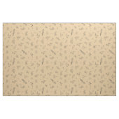 Skizzierte Wildblumen auf Hellorange Stoff (Fat Quarter (45,7 x 55,9 cm))