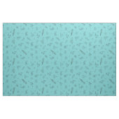 Skizzierte Wildblumen auf Hellteal Stoff (Fat Quarter (45,7 x 55,9 cm))