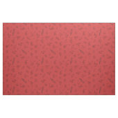 Skizzierte Wildblumen auf Rot Stoff (Fat Quarter (45,7 x 55,9 cm))