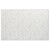 Skizzierte Wildblumen auf Weiß Stoff (Fat Quarter (45,7 x 55,9 cm))