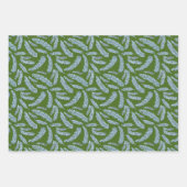 Skizzierte Winterzweige Holly und Spruce Muster Geschenkpapier Set (Vorderseite 2)