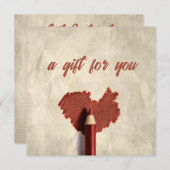 Skizzierte, Zeichnend Pen-Geschenkkarte (Vorne/Hinten)