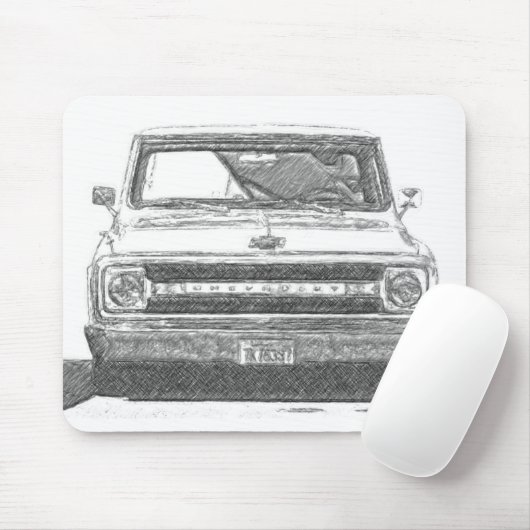 Skizzierter Chevy LKW Mousepad (Mit Mouse)