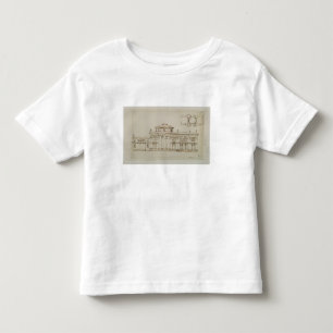 Skizzierter Entwurf für ein gewölbtes Gebäude Kleinkind T-shirt